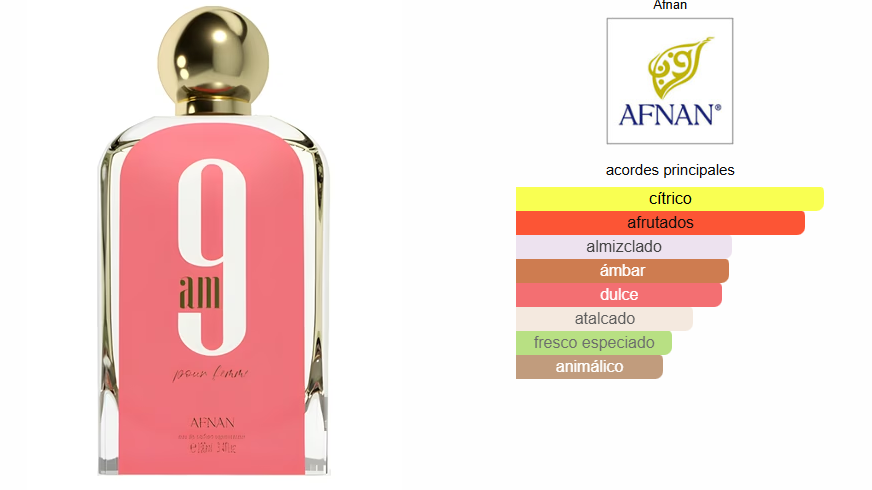 9AM (CORAL/ PINK) POUR FEMME EDP 100ml