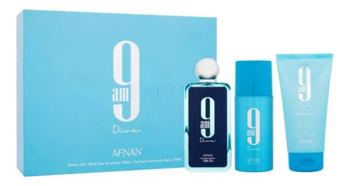 SET AFNAN 9AM DIVE EDP 100ml + GEL DE DUCHA 150ml + DESODORANTE SPRAY 150ml