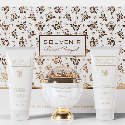 SET SOUVENIR FLORAL BOUQUET EDP 100ml + GEL DE DUCHA 100ml + LOCIÓN HIDRATANTE 100ml